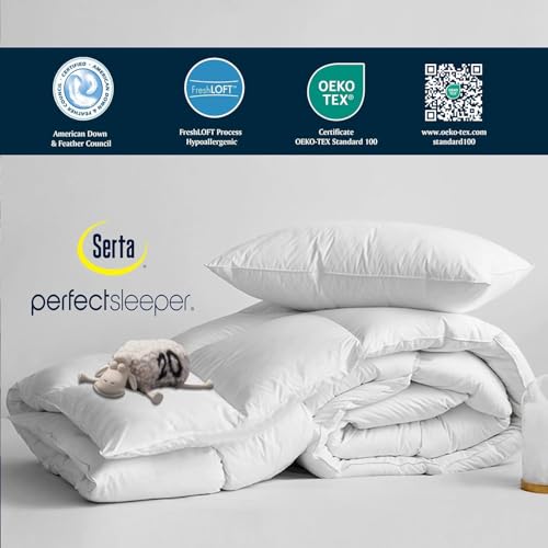 Close up of Serta comforter cotton fabric texture