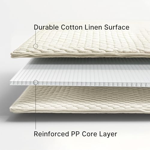 Close up of internal shelf material and stitching