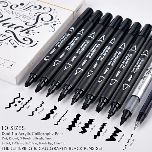 Close up of HNIHUY calligraphy pen nibs