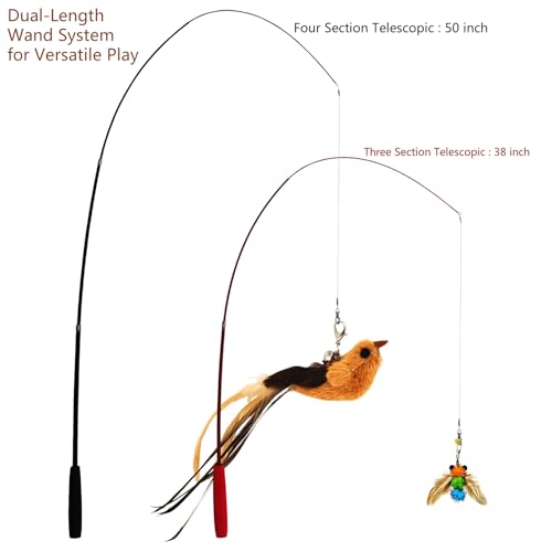 Two telescopic rods from the miwoowim cat toy set