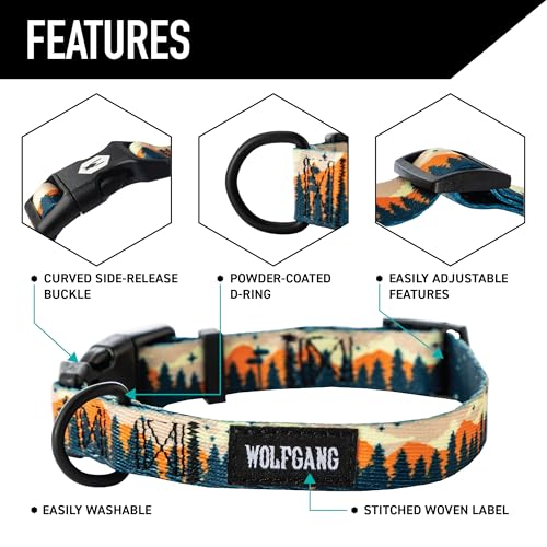 Wolfgang adjustable dog collar welded steel D-ring detail
