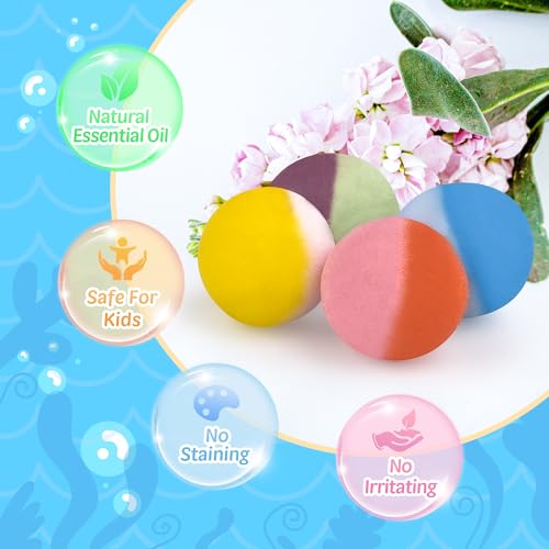Bath bombs dissolving in water to create bubbles