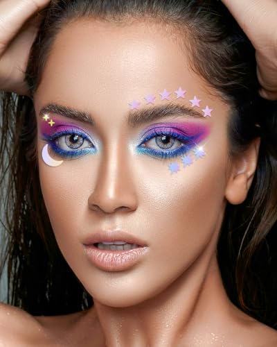 Holographic metallic star and moon party supplies