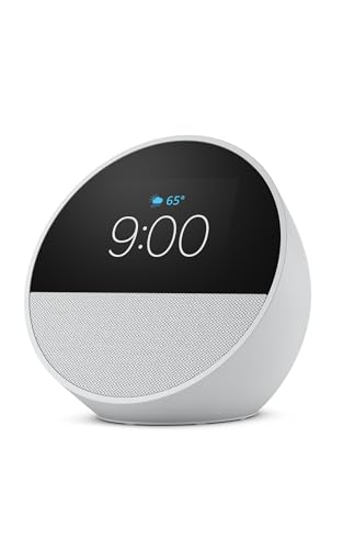 Echo Spot Glacier White front view