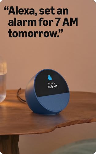 Echo Spot Glacier White side profile
