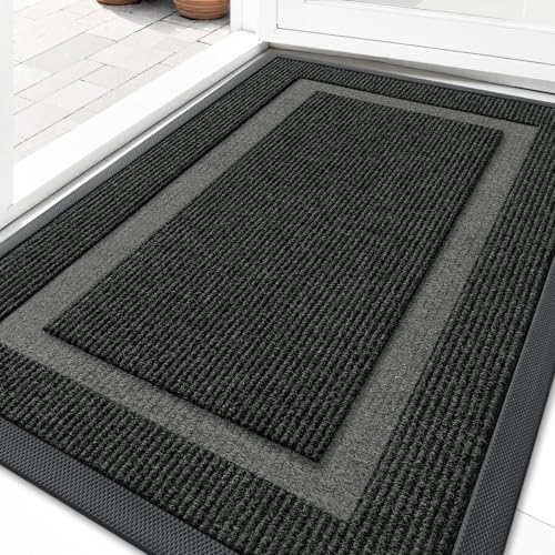 OLANLY Front Door Mat 29.5x17 Black
