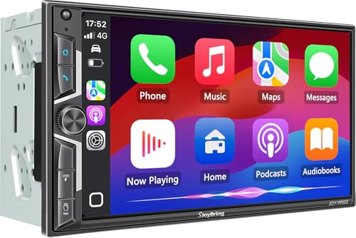 SJoyBring 7-inch QLED Double Din Car Stereo front view