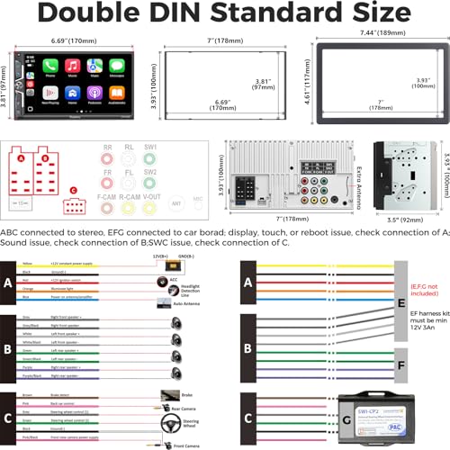 Side profile of SJoyBring JOY-W022 double din unit