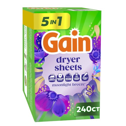 Gain Moonlight Breeze dryer sheets box front view