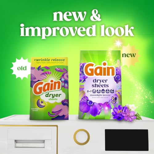 Gain dryer sheets 240 count package label