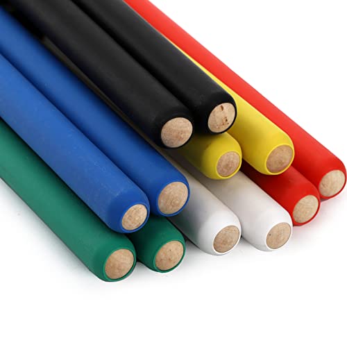 Set of 12 pairs of colored drum sticks