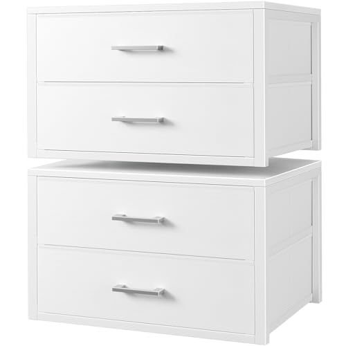 BOLUO stackable fabric drawers front view