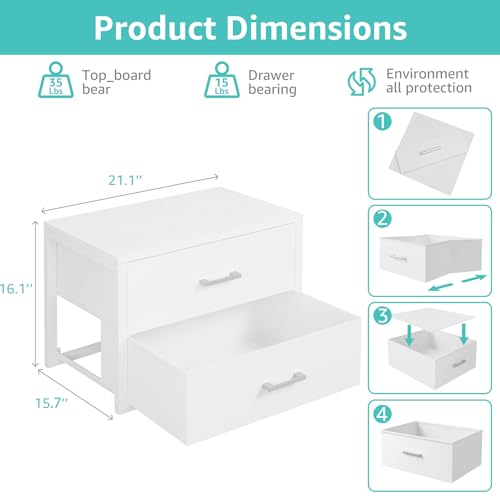 Close up of BOLUO fabric drawer storage