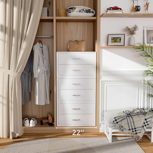 BOLUO drawers stacked in a closet