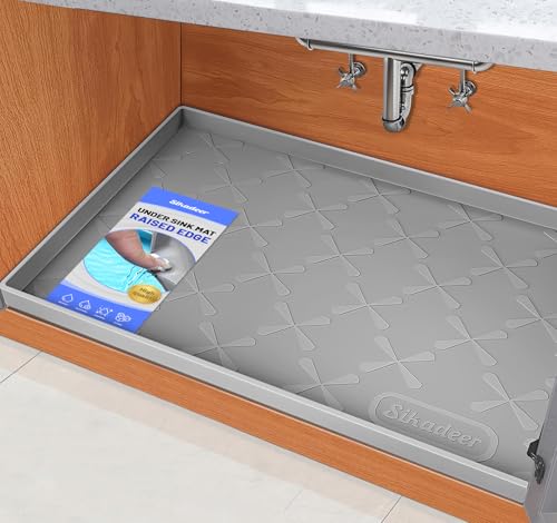 SIKADEER waterproof gray silicone under sink mat
