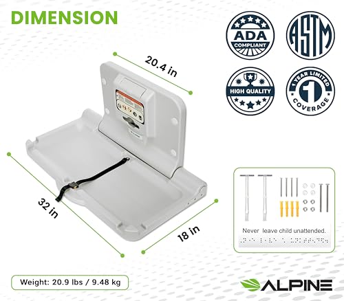 Folded Alpine changing table profile