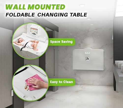Commercial restroom setup with Alpine changing station