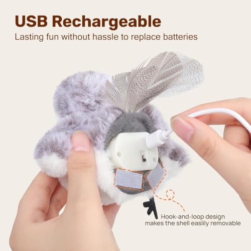 Catnip pouch inside Potaroma bird toy