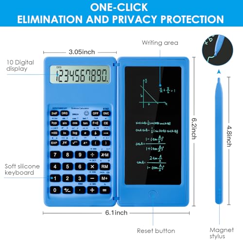Close up of 10-digit screen on iPepul calculator