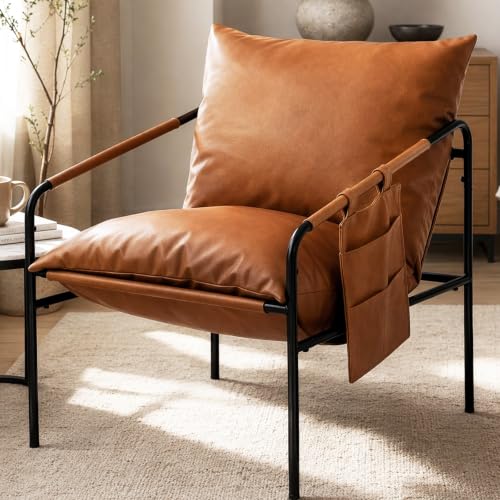TOLVIN Modern Accent Chair Brown