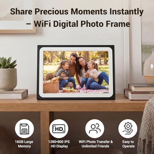 Obafepd Uhale digital photo frame black finish