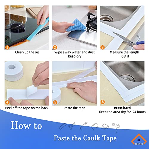 Close up of TOUSEA white PVC adhesive strip