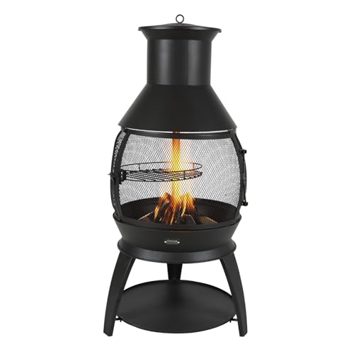 VEVOR outdoor fireplace in a patio setting