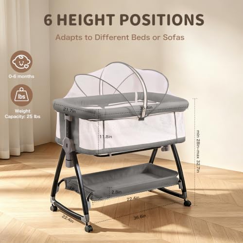Close up of Mudite bassinet breathable mesh fabric
