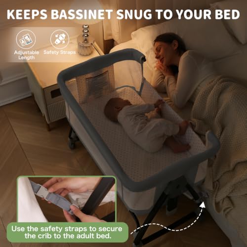 Mudite bassinet height adjustment mechanism