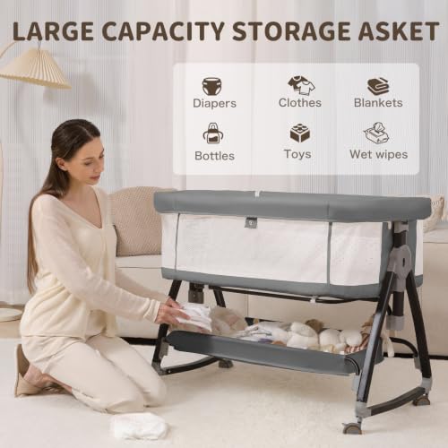 Mudite BB-858 bassinet flat folded for storage