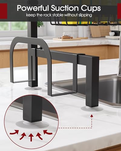 Side profile of 2 tier kitchen drainer
