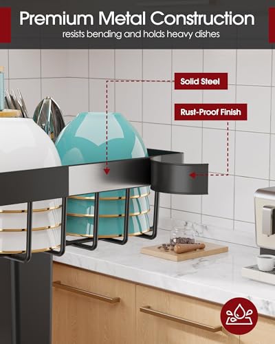 Close up of Sakugi sink rack storage hooks