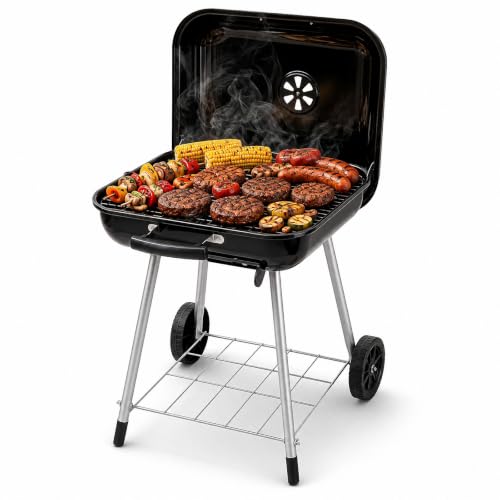 NATUREPON 17.5-inch charcoal kettle grill in black