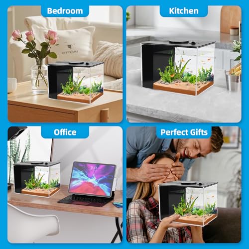 Black aquarium base with silicone feet