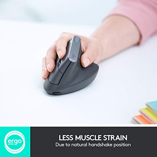 MX Vertical Mouse natural handshake position