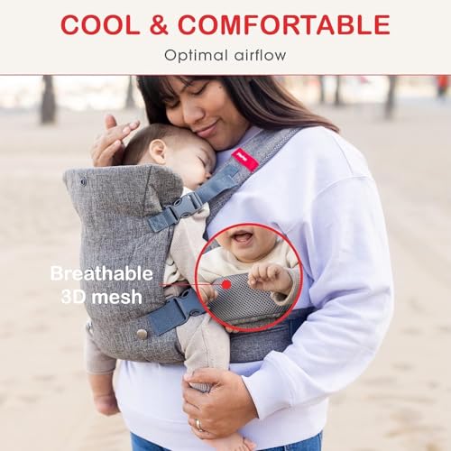 Padded shoulder straps of YOU+ME mesh carrier