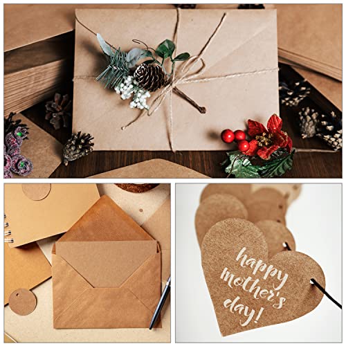 Top view of kraft paper sheets