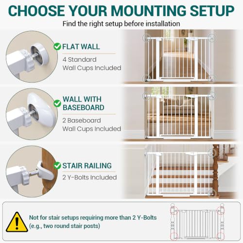 Cumbor safety gate installed at stairs