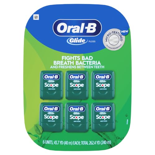 Oral-B Glide floss container with mint branding
