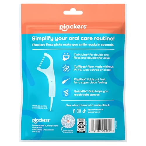 Close up of Plackers Twin Line dual floss strands