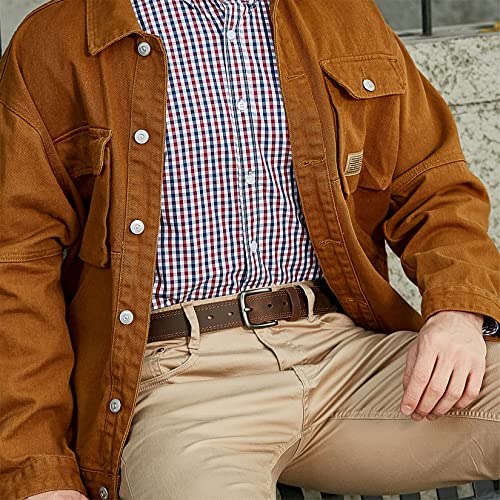 Double stitch leather belt texture