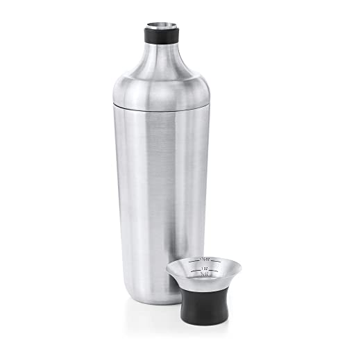 OXO shaker showing the top cap and built-in strainer