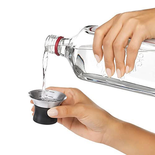 OXO bar tool cap with jigger measurement markings