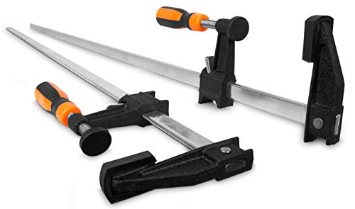 WEN 10236F2 36-inch steel bar clamp pair