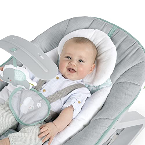 Ingenuity Keep Cozy rocker side profile showing recline