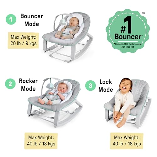 Ingenuity Keep Cozy rocker stationary mode with kickstand