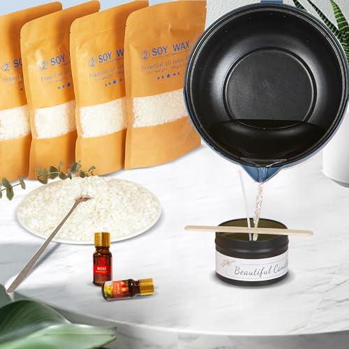 Glass jars and tin cans for candle making