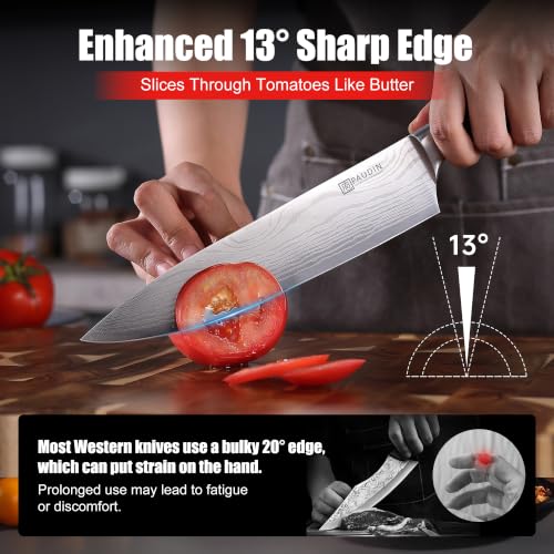 Side profile of the PAUDIN N1 chef knife blade