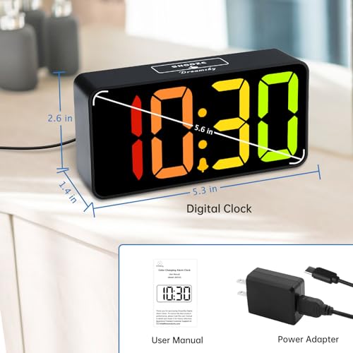 Included adapter and power cable for DreamSky clock