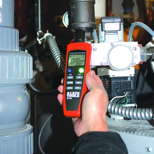 Klein Tools ET110 showing temperature and CO ppm